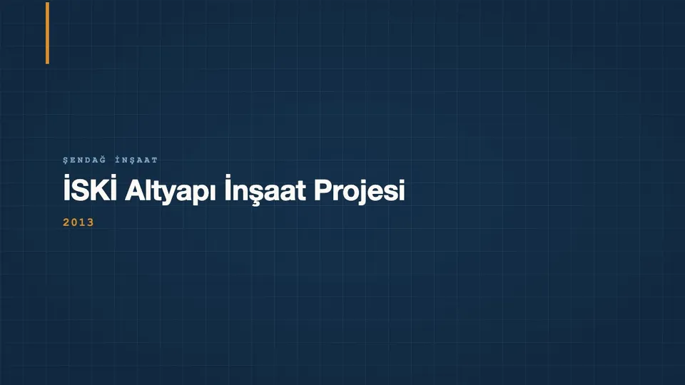 İSKİ Altyapı İnşaat Projesi