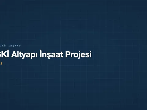 İSKİ Altyapı İnşaat Projesi